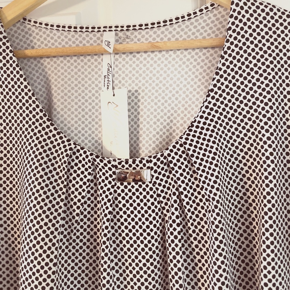 Black & White work blouse
